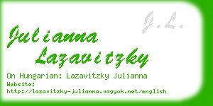 julianna lazavitzky business card
